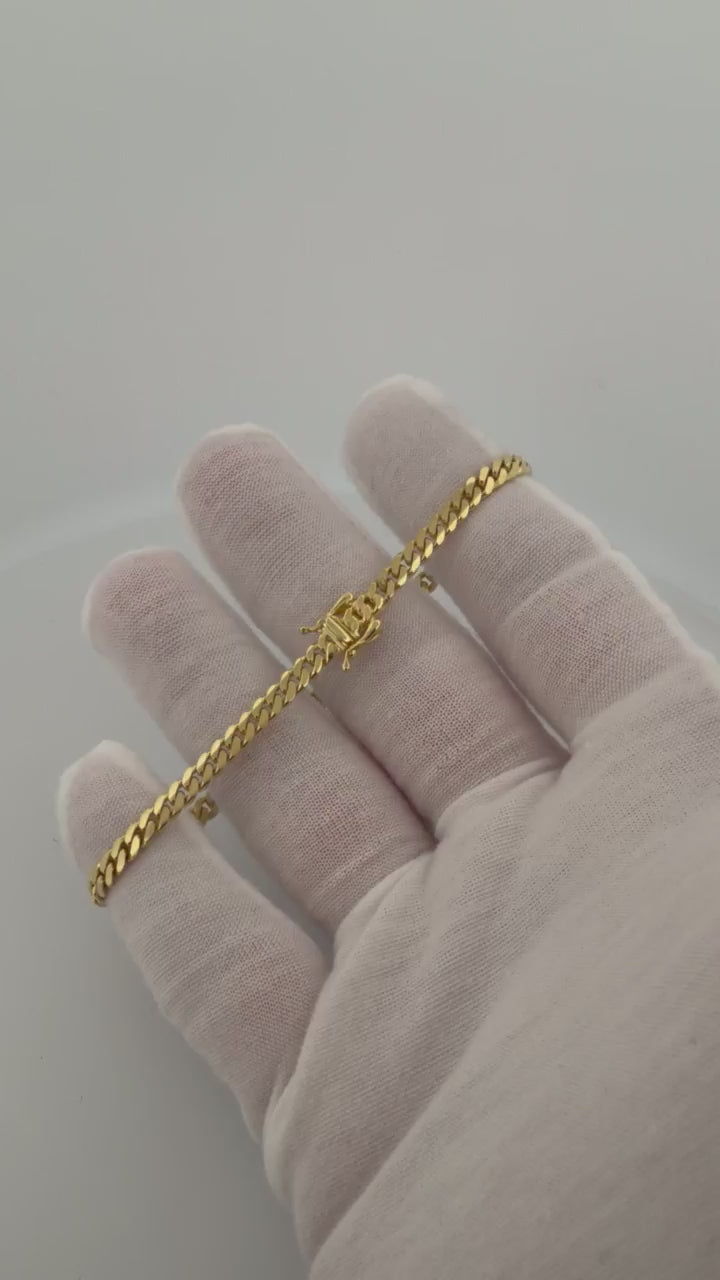8" 4mm solid 10K yellow gold Cuban link bracelet, 9.45g – Ott Family Jewelry (7)