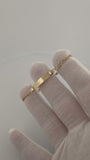6" 14K Yellow Gold Diamond Cut Curb Baby ID Bracelet 3mm 2.73g