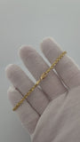 8" 14K Yellow Gold Rope Bracelet 3mm 6.24g