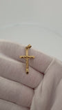 1.25" 14K yellow gold cross / crucifix pendant, 1.0g – Ott Family Jewelry (6)