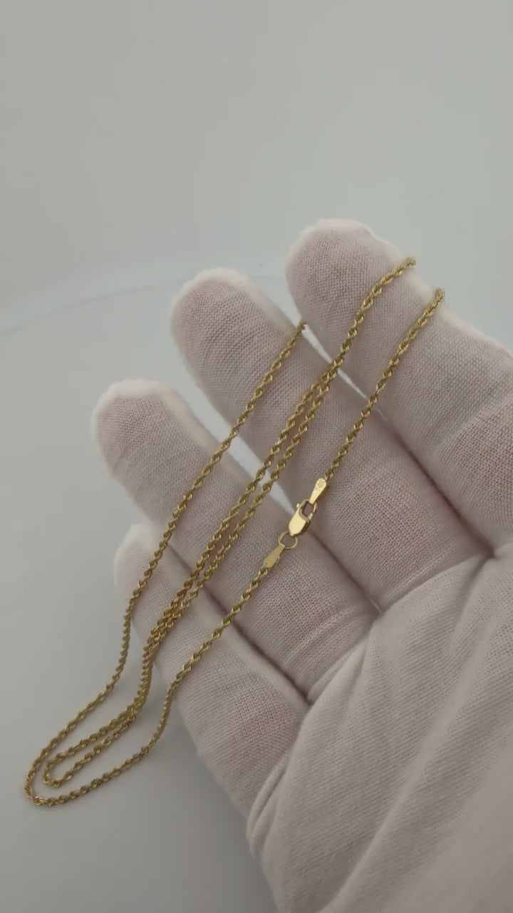 22" 14K Yellow Gold Rope 1.5mm 4.7g