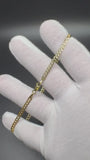10” 14k Gold Diamond Cut Curb 3.5mm 4.14g