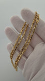 20" 14K Yellow Gold Fancy Rounded Box Link 3.3mm 9.17g