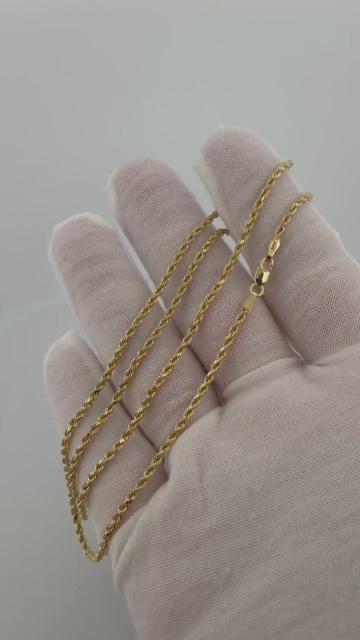 20" 2mm 10K yellow gold rope chain, 2.91g – Ott Family Jewelry – video