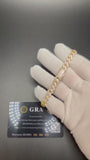 8mm Moissanite Cuban Bracelet, 4.9ctw D VVS1, GRA Certified, Gold Over 925 Silver, 8" (23.1g)