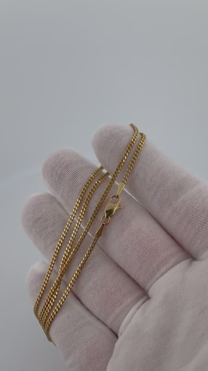 20 inch 14k Yellow Gold Cuban Link Chain 2mm video