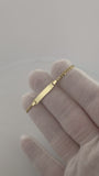 5.5" 14K Yellow Gold Curb Baby ID Bracelet 2.5mm 1.81g