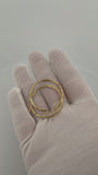 35mm 14K Yellow Gold Fancy Diamond Cut Hoops 1.7g