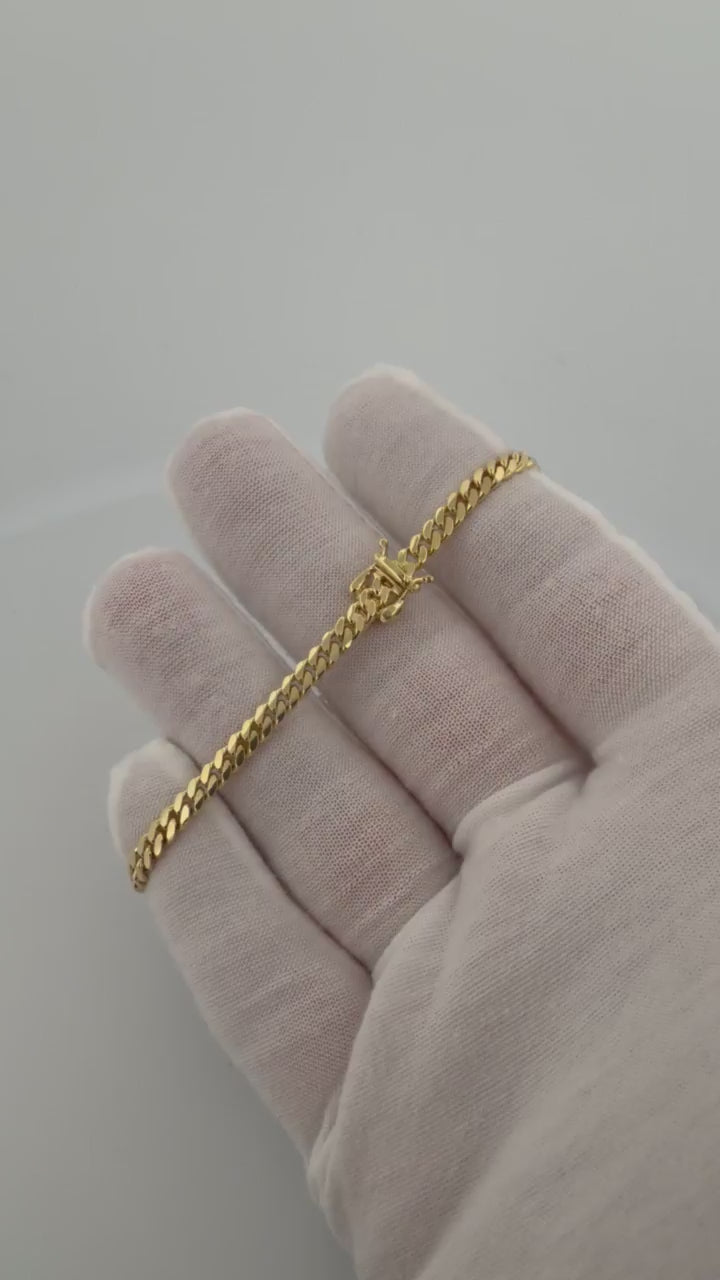 7.25" 4mm solid 10K yellow gold Cuban link bracelet, 8.6g – Ott Family Jewelry (9)