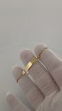 6" 14K Yellow & Rose Gold Figaro Baby ID Bracelet 3mm 3.2g
