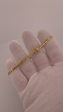 8" 10K Yellow Gold Cuban Bracelet 4mm 9.82g