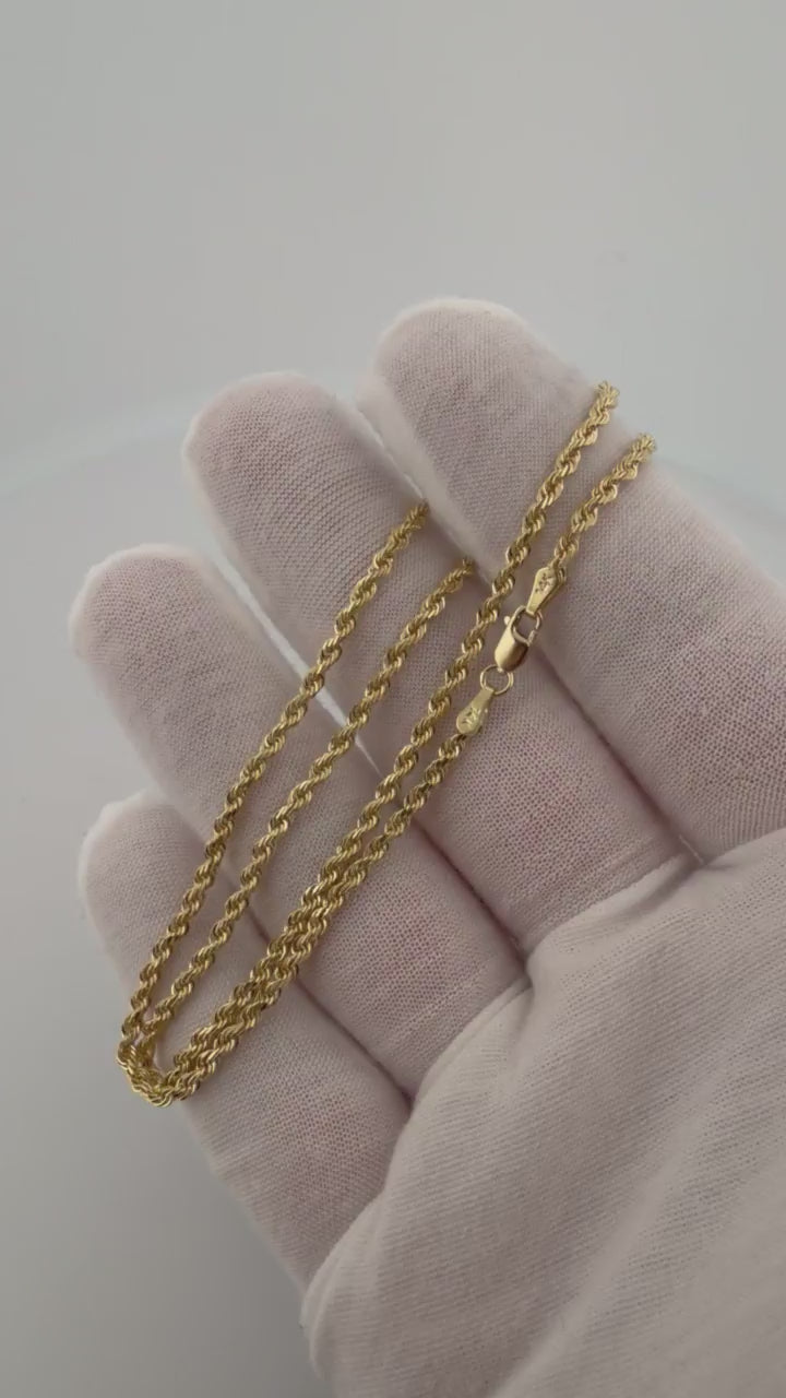 16" 2.5mm 14K yellow gold rope chain, 7.62g – Ott Family Jewelry (11)