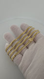 24" 14K Yellow Gold Cuban Chain 4mm 30.25g