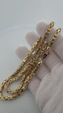 22" 14K Yellow Gold Byzantine 5mm 36.4g