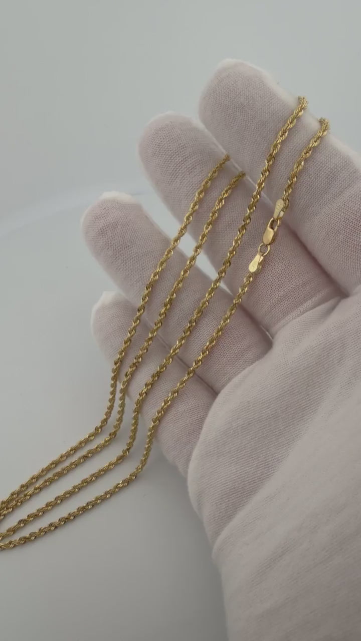 26" 2mm 14K yellow gold rope chain, 9.63g – Ott Family Jewelry (11)
