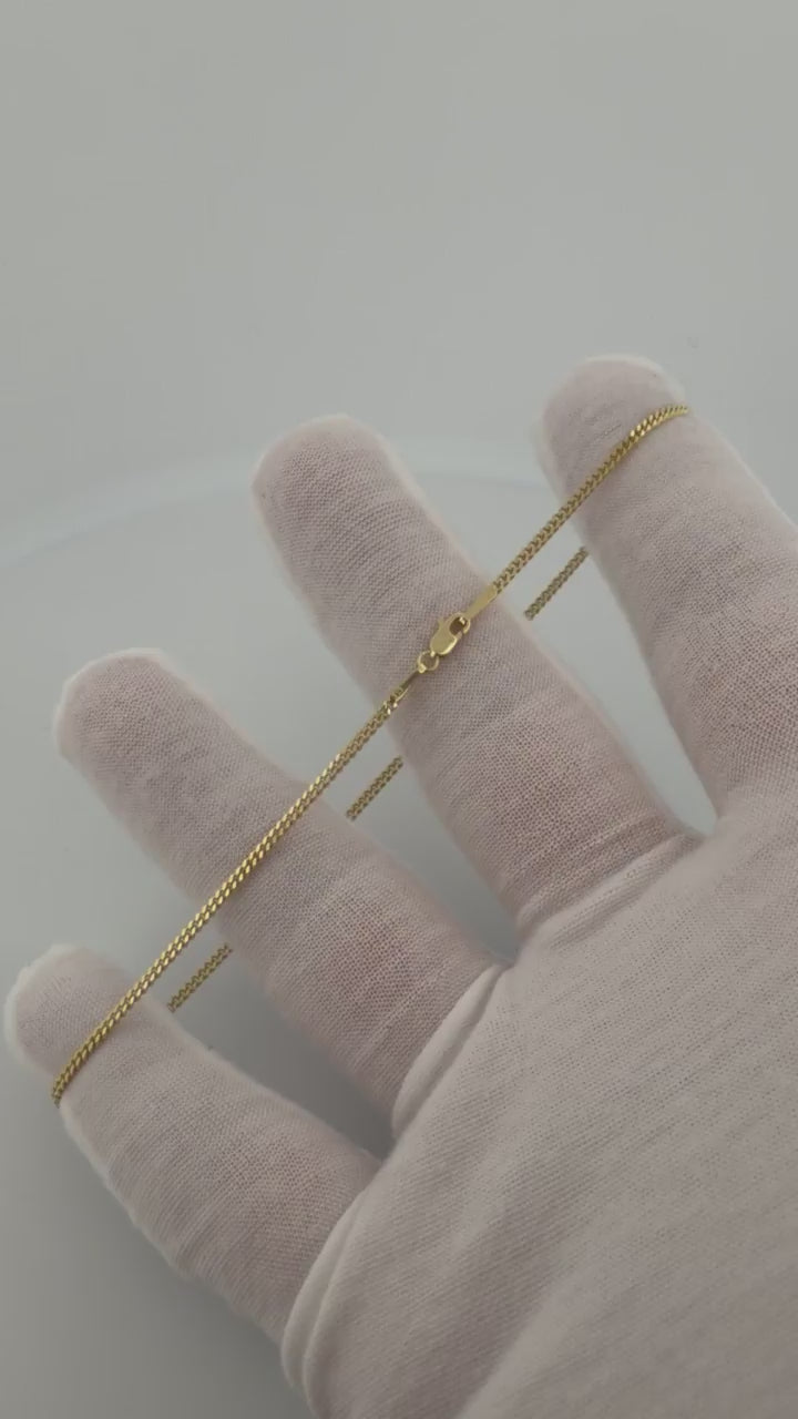 10" 1.75mm solid 14K yellow gold Cuban link anklet, 2.64g – Ott Family Jewelry (6)