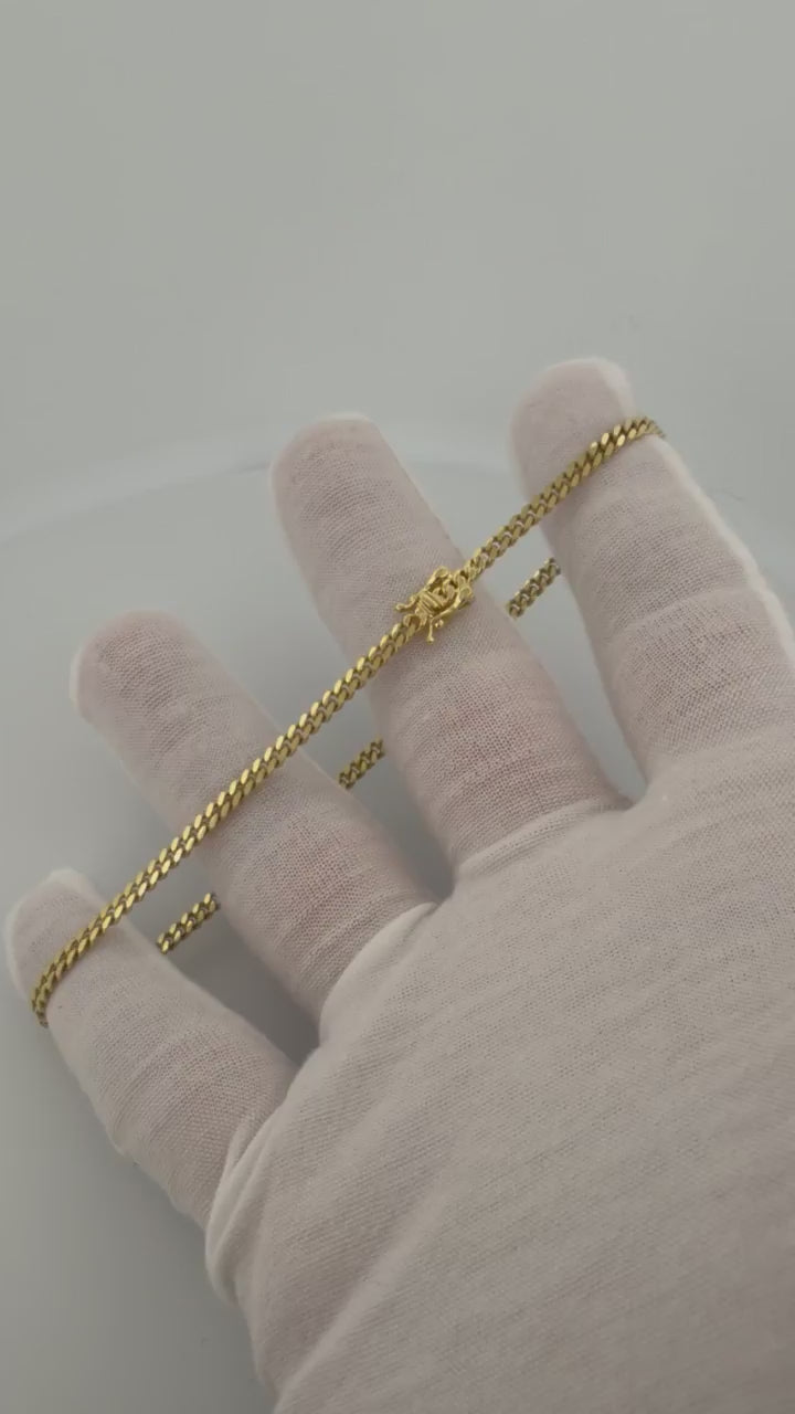 10" 3mm solid 10K yellow gold Cuban link anklet, 6.8g – Ott Family Jewelry (7)