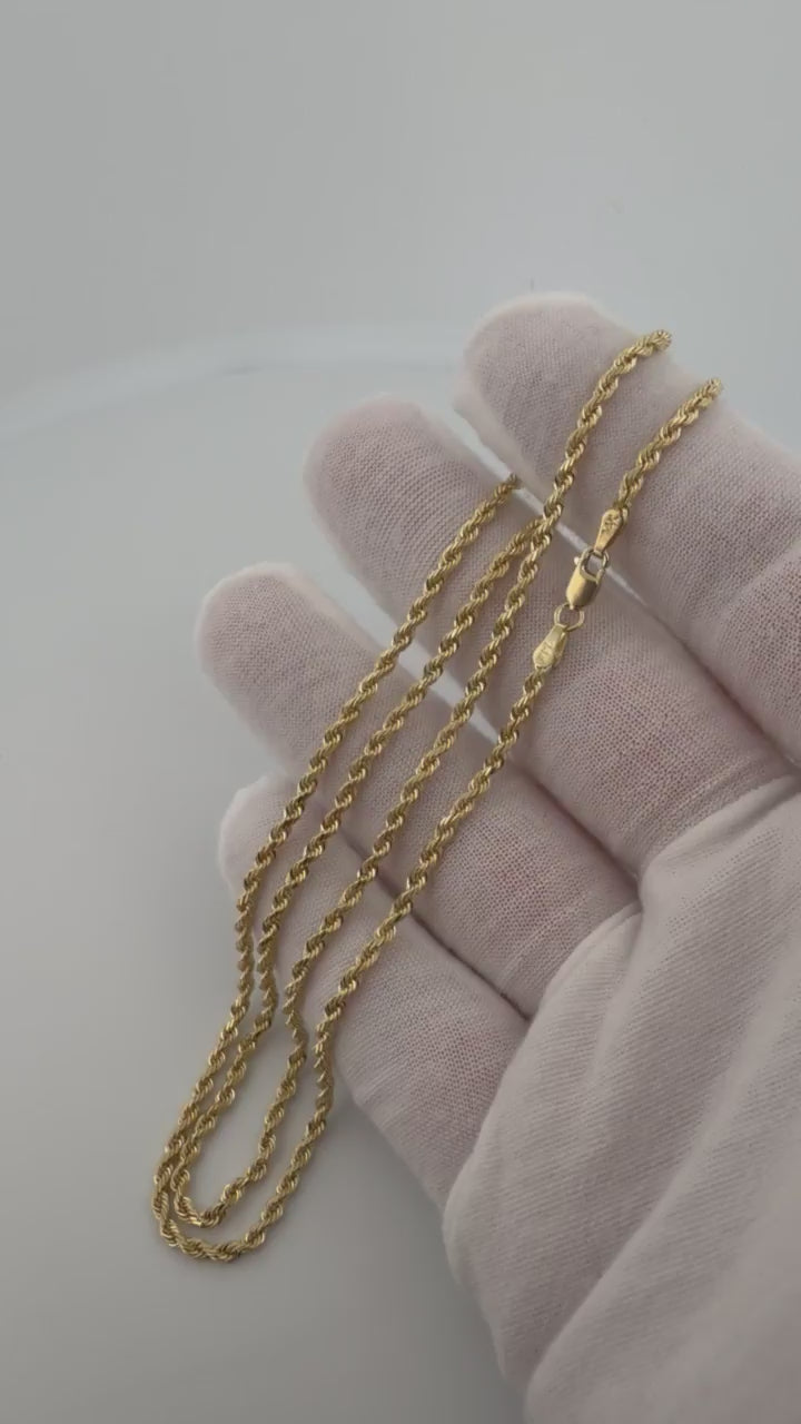 22" 2.5mm 14K yellow gold rope chain, 10.7g – Ott Family Jewelry (11)