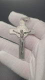 2.5" Silver Crucifix Square Cross Very High Detail 9.6g