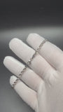 8" 14K White Gold Rope 4mm 10.1g
