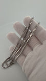 22" 14K White Gold Franco 3mm 33.5g