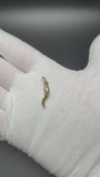 1" 14K Yellow Gold Italian Horn 3.5mm Bail .64g
