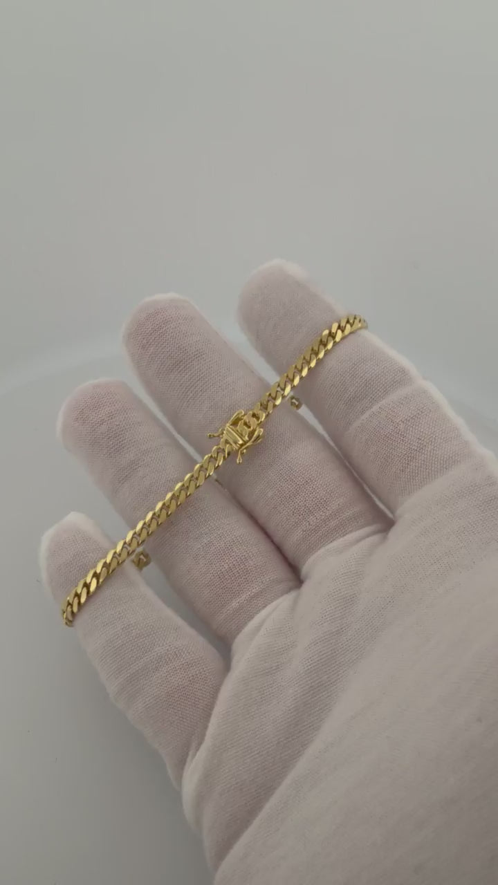7.5" 4mm solid 10K yellow gold Cuban link bracelet, 9.1g – Ott Family Jewelry (7)