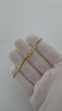 7" 14K Yellow Gold Cuban Bracelet 3mm 5.33g