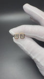 14k Yellow Gold 2ctw EGL Certified Bezel Set Square Modified Brilliant Lab Diamond Studs