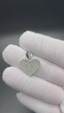 1" 2ctw Moissanite Heart Pendant 5.5mm Bail 2.3g