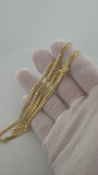 22" 14K Yellow Gold Cuban 4mm 27.32g