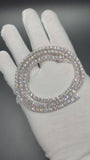 22" Silver 34ctw VS/VVS Lab Diamond Tennis Chain 4.5mm 43.0g