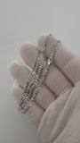 16" 14K White Gold Curb Chain 3mm 4.93g