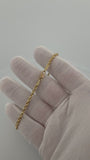 8" 10K Yellow Gold Rope Bracelet 3mm 5.7g