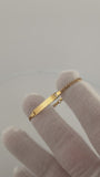 5" 14K Yellow Gold Diamond Cut Curb Baby ID Bracelet 2.5mm 1.83g