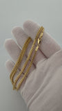 20" 14K Yellow Gold Foxtail Franco 3mm 9.11g