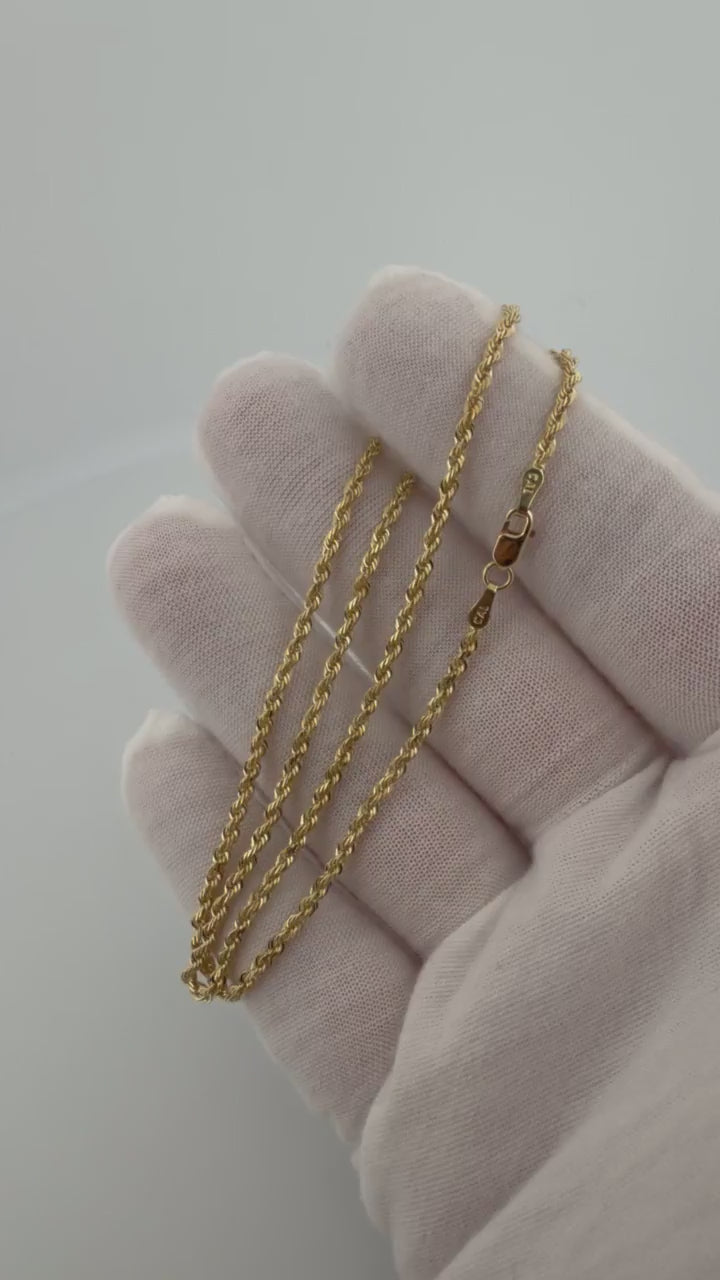 16" 2mm 14K yellow gold rope chain, 6.0g – Ott Family Jewelry (10)