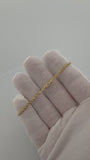 7" 10K Yellow Gold Rope Bracelet 2.5mm 3.0g