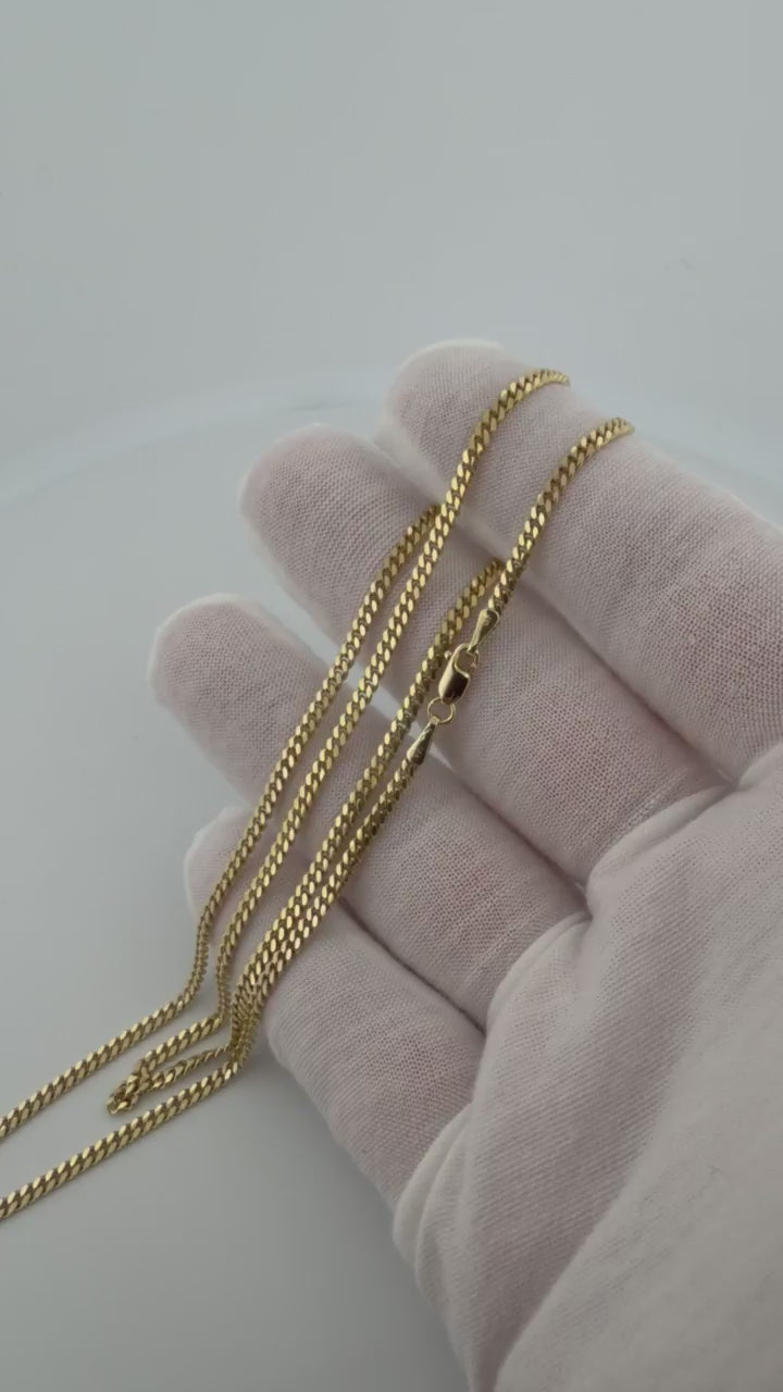22" 2.5mm solid 14K yellow gold Cuban link chain, 10.45g – Ott Family Jewelry (11)