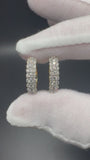 20mm 14k Yellow Gold 3/4ctw F VS/VVS Lab Diamond 3 Row Hoops 4.54g