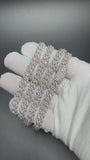 22" Silver 16.5ctw VS/VVS Lab Diamond Cuban Chain 8mm 48.5g
