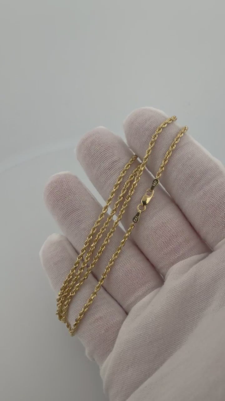 18" 2mm 14K yellow gold rope chain, 6.93g – Ott Family Jewelry (11)