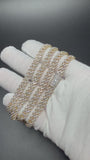 22" Gold over Silver 13ctw VS/VVS Lab Diamond Cuban Chain 6mm 42.5g