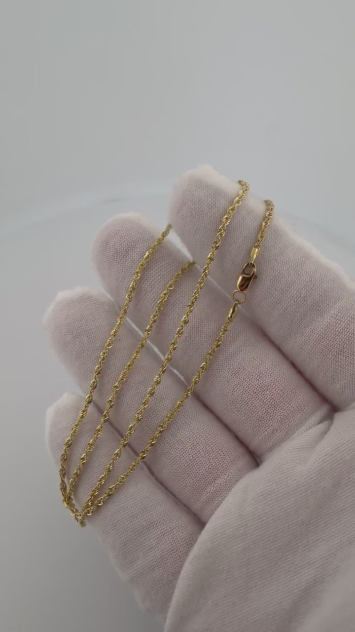 16" 1.5mm 14K yellow gold rope chain, 1.23g – Ott Family Jewelry (10)