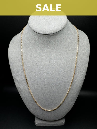 24” 14k Yellow Gold Prism Cut Franco 2mm 14.41g