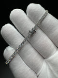 7" Silver 5ctw VS/VVS Lab Diamond Tennis Bracelet 7.33g