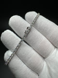 7" Silver 4ctw VS/VVS Lab Diamond Tennis Bracelet 7.2g