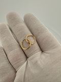 10mm 14k Yellow Gold Clicker Huggies .9g