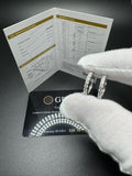 15mm Silver & Moissanite Huggies GRA Certified 2.3g