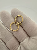 15mm 14k Yellow Gold Huggies 1.2g